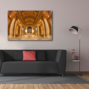 'Golden Columns' by Sebastien Lory, Giclee Canvas Wall Art,60 x 40