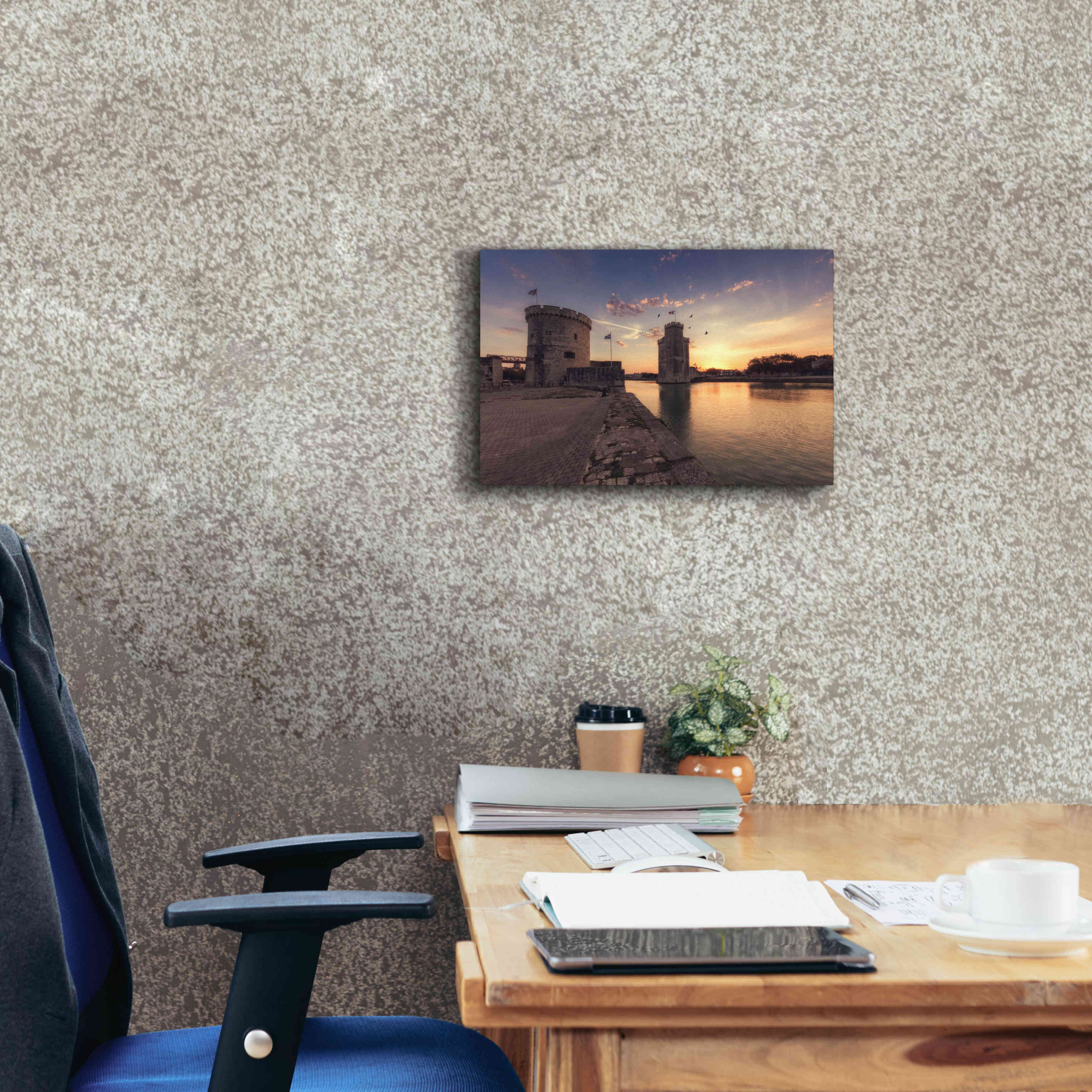 'Port de la Rochelle' by Sebastien Lory, Giclee Canvas Wall Art,18 x 12