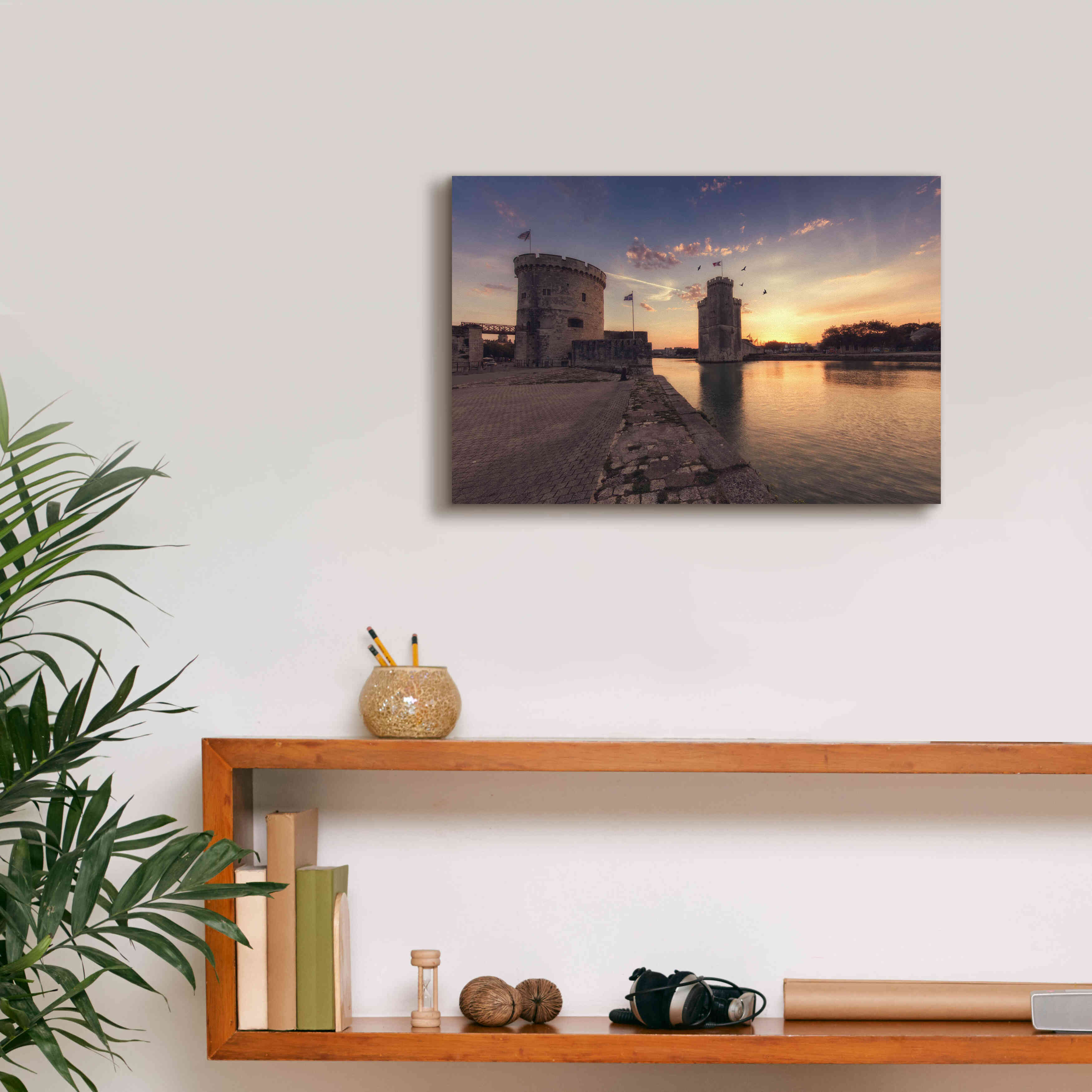 'Port de la Rochelle' by Sebastien Lory, Giclee Canvas Wall Art,18 x 12