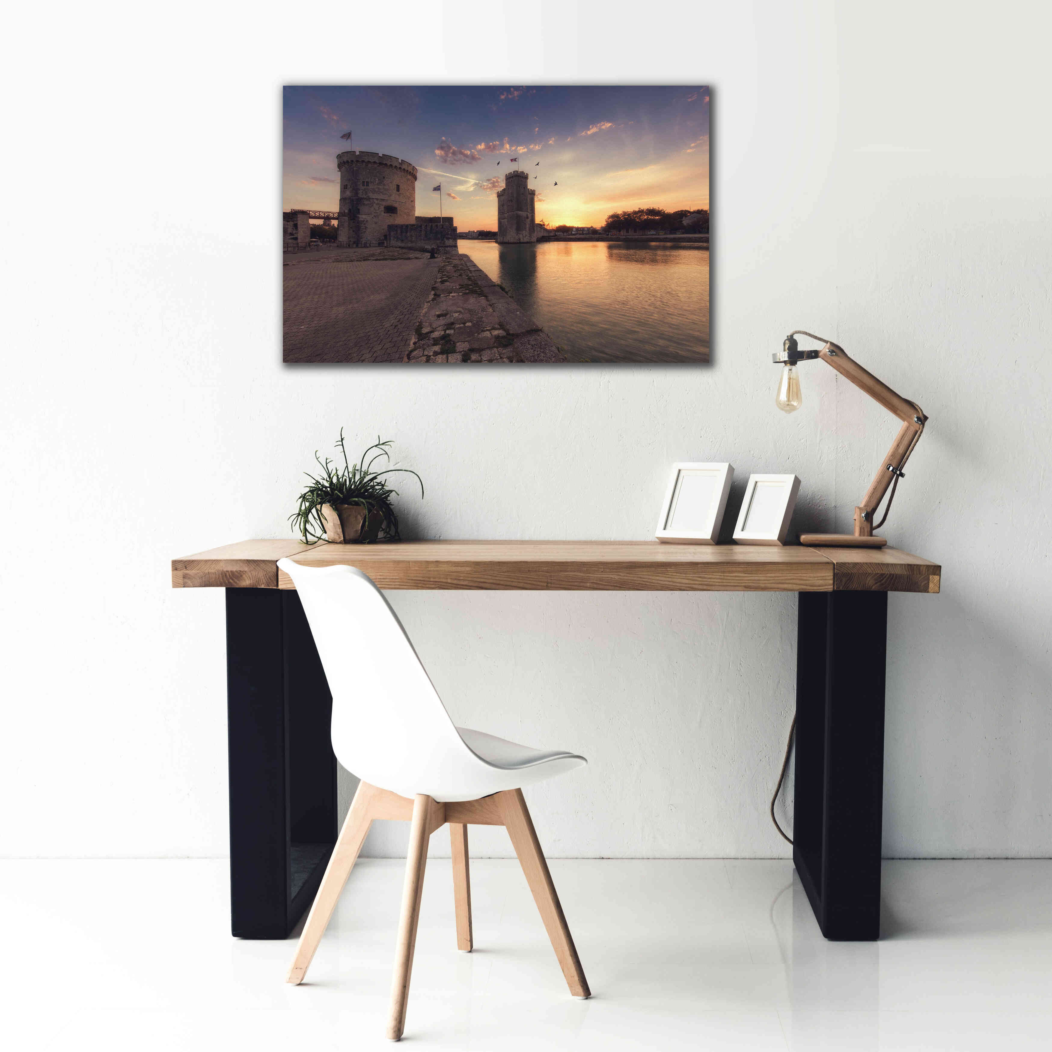 'Port de la Rochelle' by Sebastien Lory, Giclee Canvas Wall Art,40 x 26