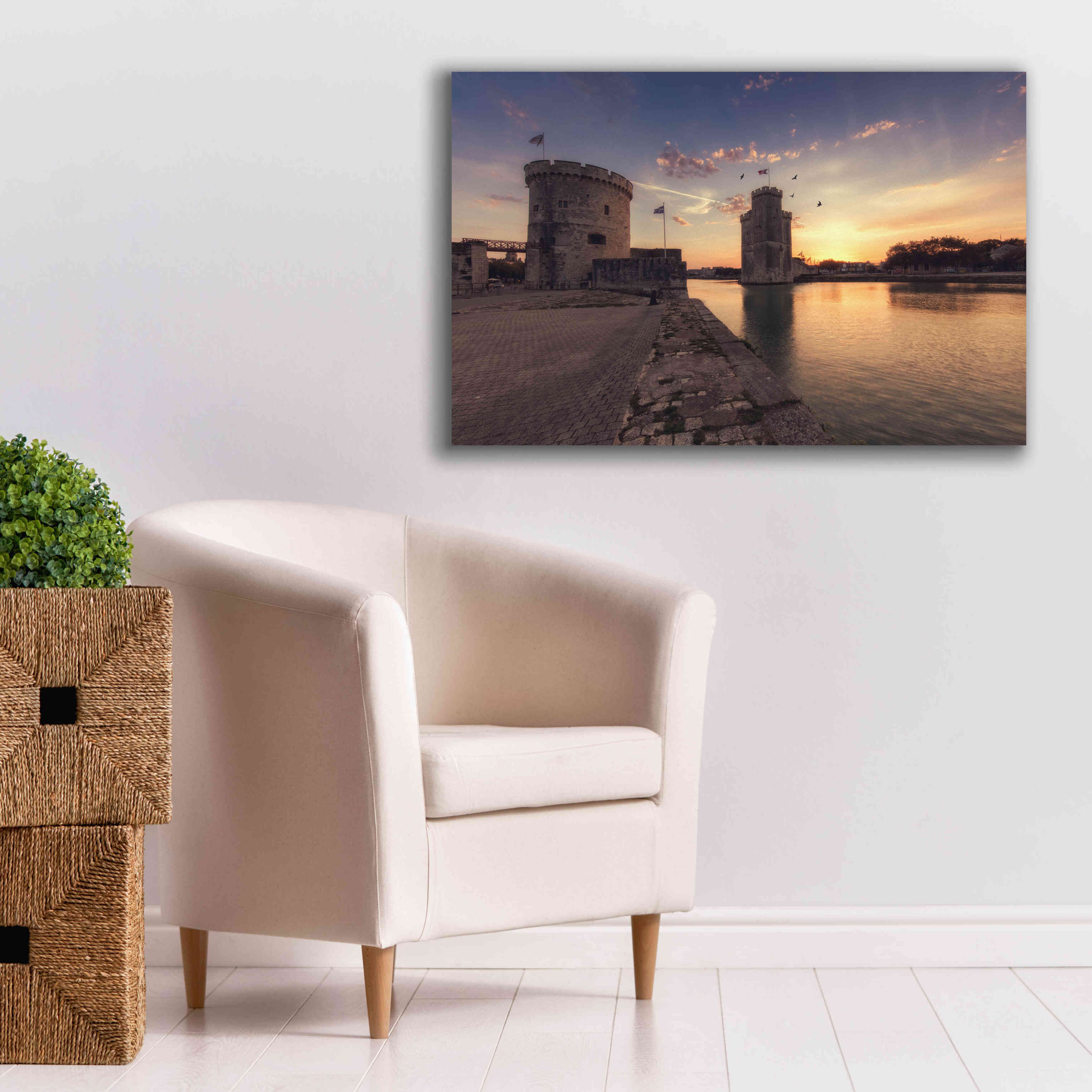 'Port de la Rochelle' by Sebastien Lory, Giclee Canvas Wall Art,40 x 26