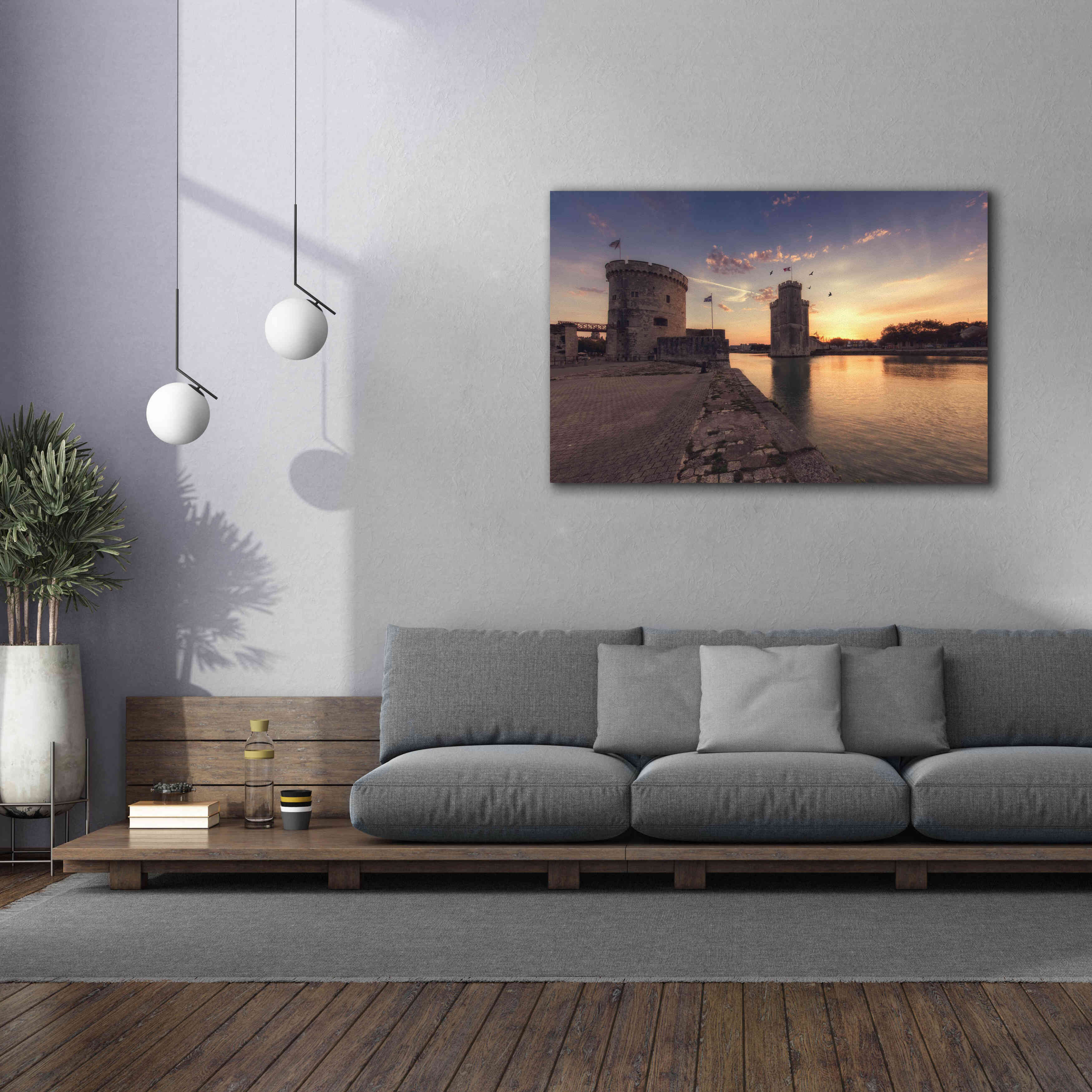 'Port de la Rochelle' by Sebastien Lory, Giclee Canvas Wall Art,60 x 40
