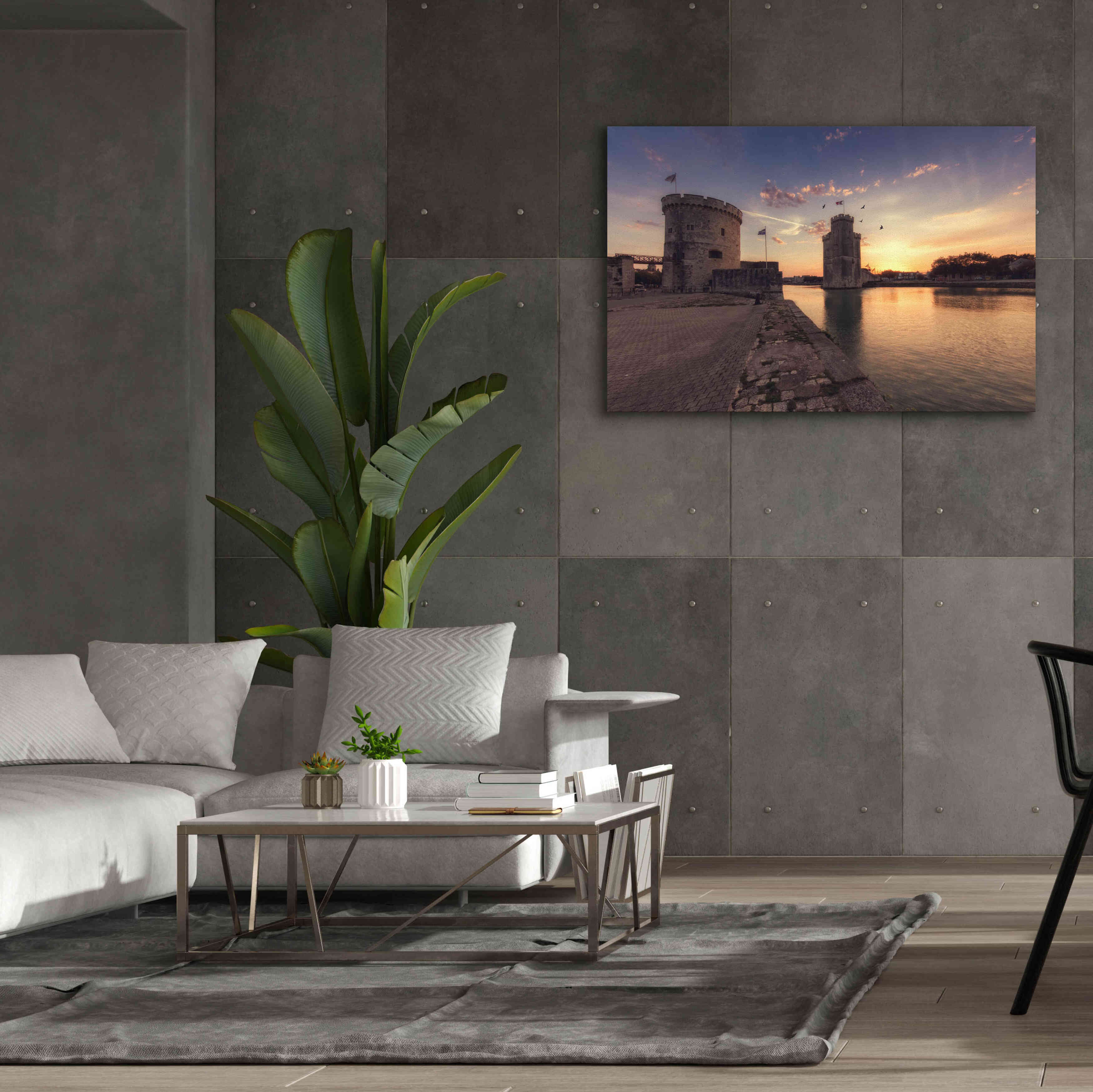 'Port de la Rochelle' by Sebastien Lory, Giclee Canvas Wall Art,60 x 40