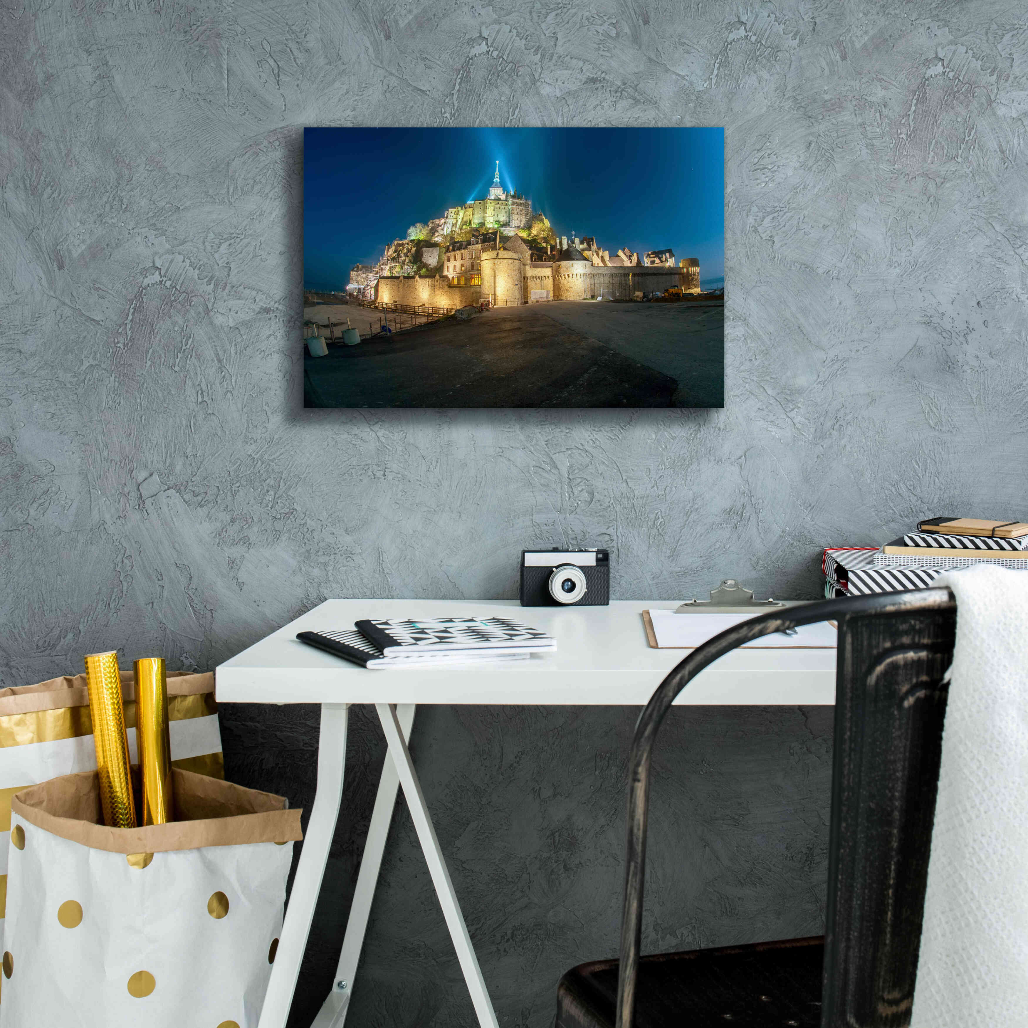 'Castle Lights' by Sebastien Lory, Giclee Canvas Wall Art,18 x 12