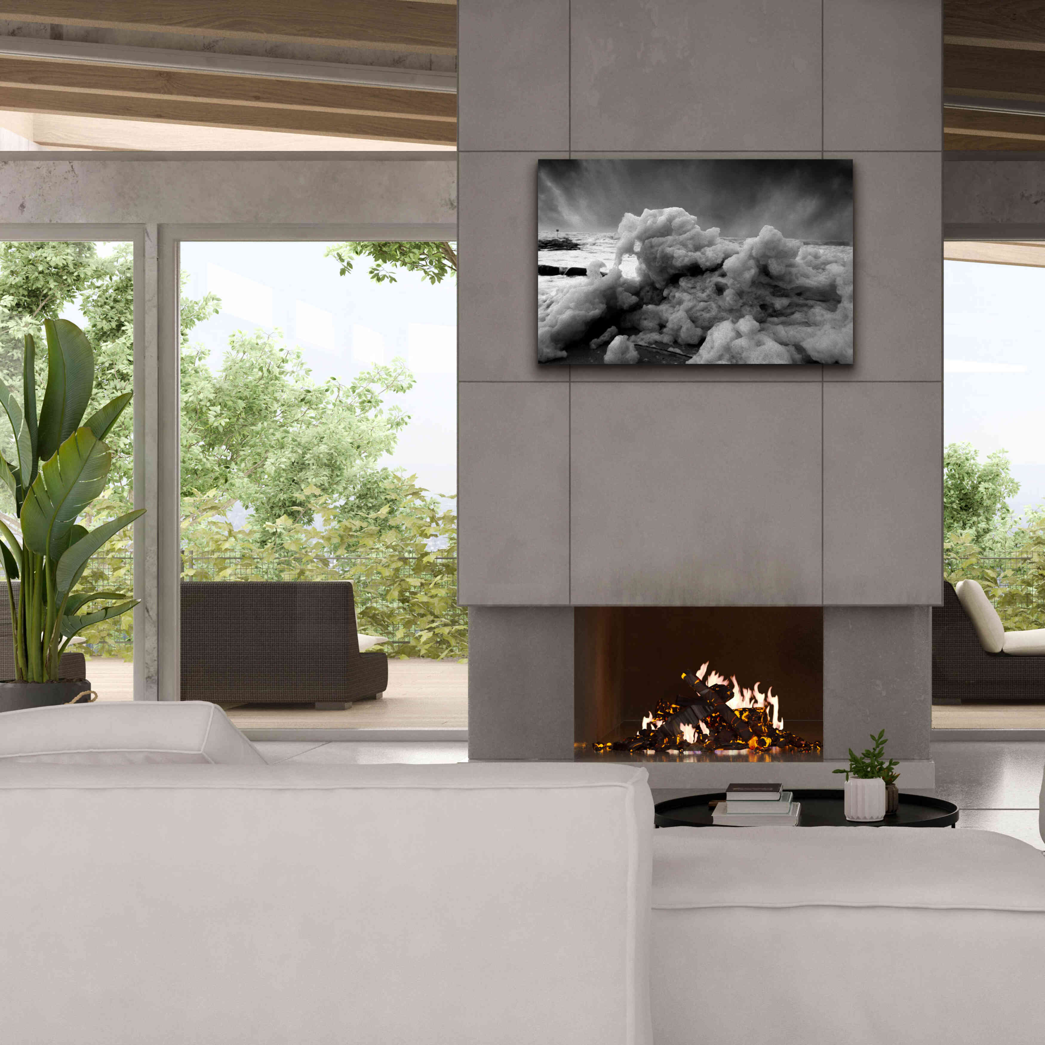 'Land Clouds' by Sebastien Lory, Giclee Canvas Wall Art,40 x 26