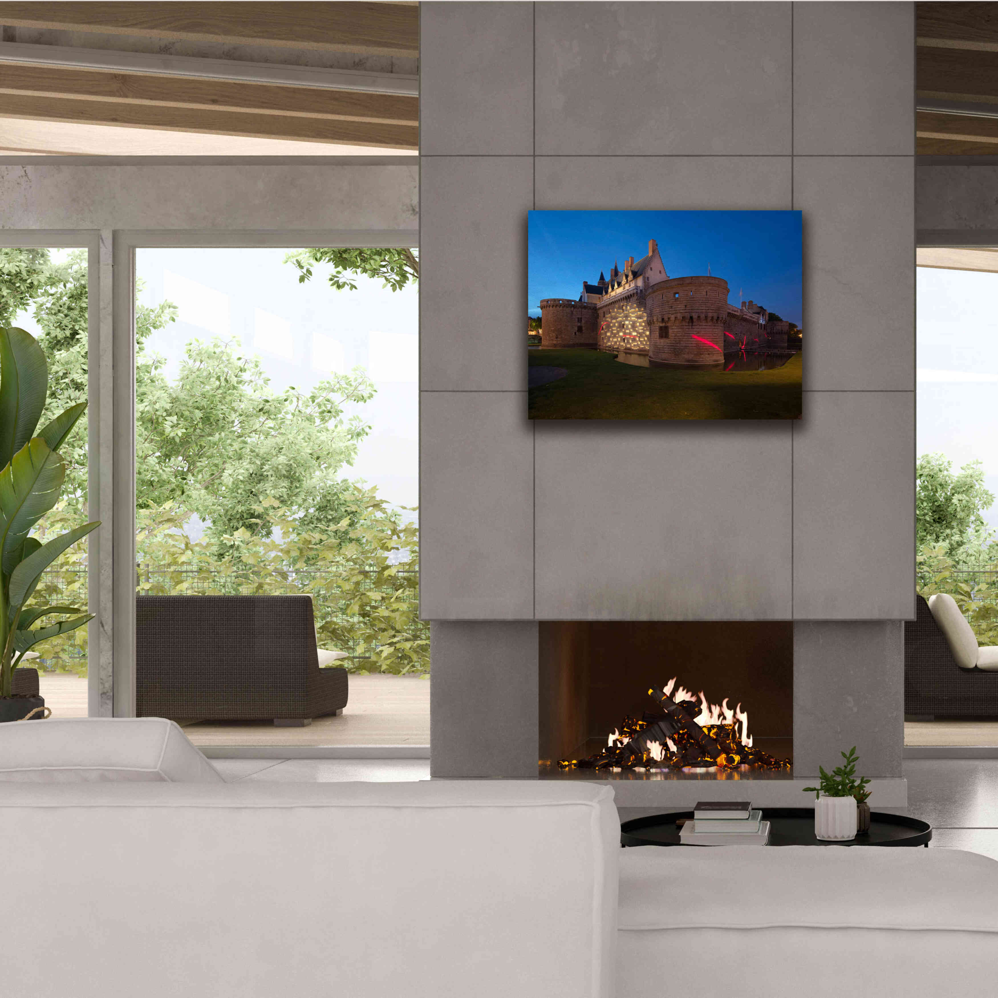 'Behind the Castle' by Sebastien Lory, Giclee Canvas Wall Art,34 x 26