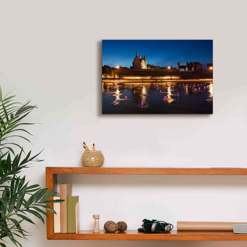 Image of 'Castle Reflections' by Sebastien Lory, Giclee Canvas Wall Art,18 x 12