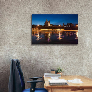 'Castle Reflections' by Sebastien Lory, Giclee Canvas Wall Art,40 x 26