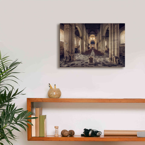 Image of 'Inside the Church' by Sebastien Lory, Giclee Canvas Wall Art,18 x 12