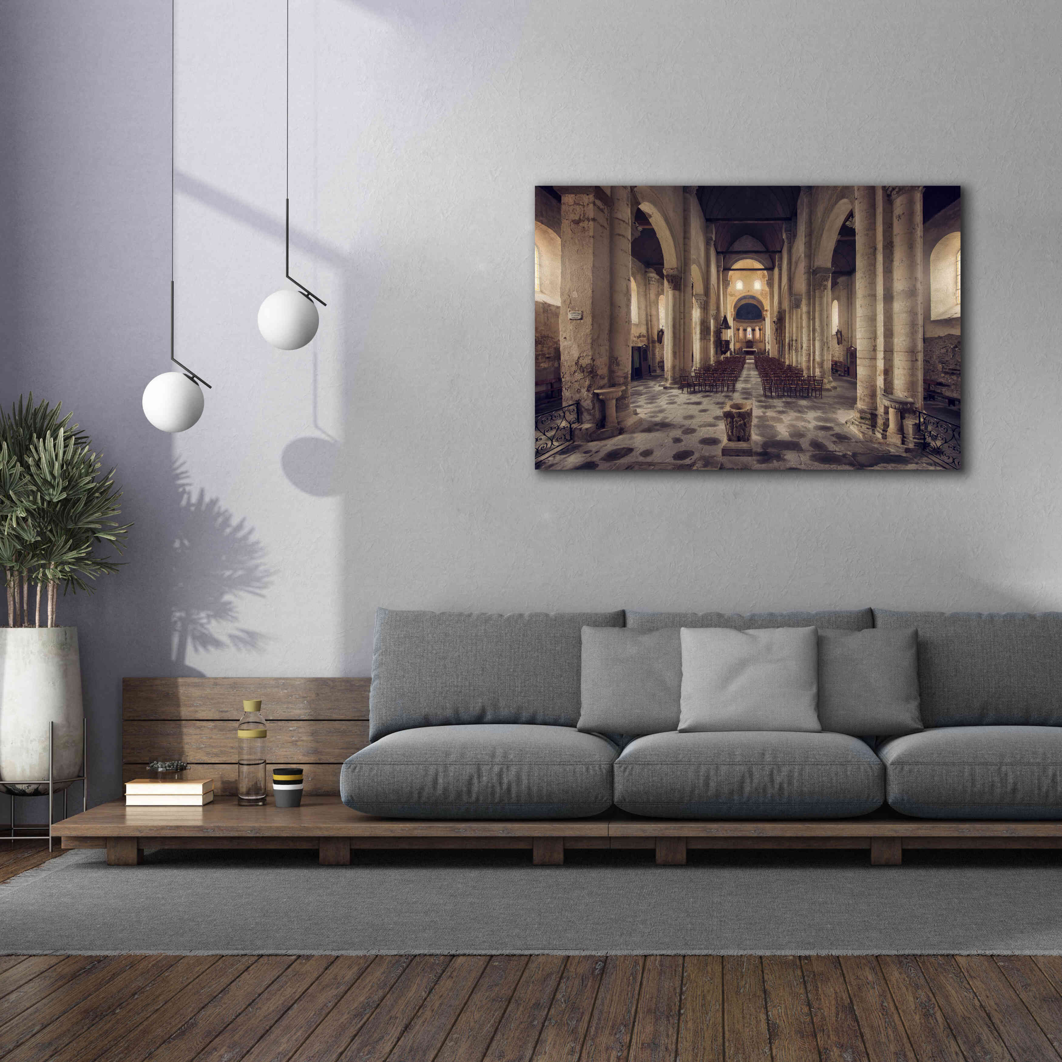 'Inside the Church' by Sebastien Lory, Giclee Canvas Wall Art,60 x 40