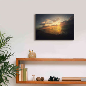 'Fiery Ocean' by Sebastien Lory, Giclee Canvas Wall Art,18 x 12
