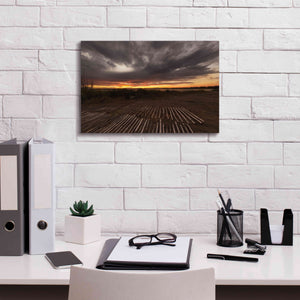 'Stormy Sunset' by Sebastien Lory, Giclee Canvas Wall Art,18 x 12
