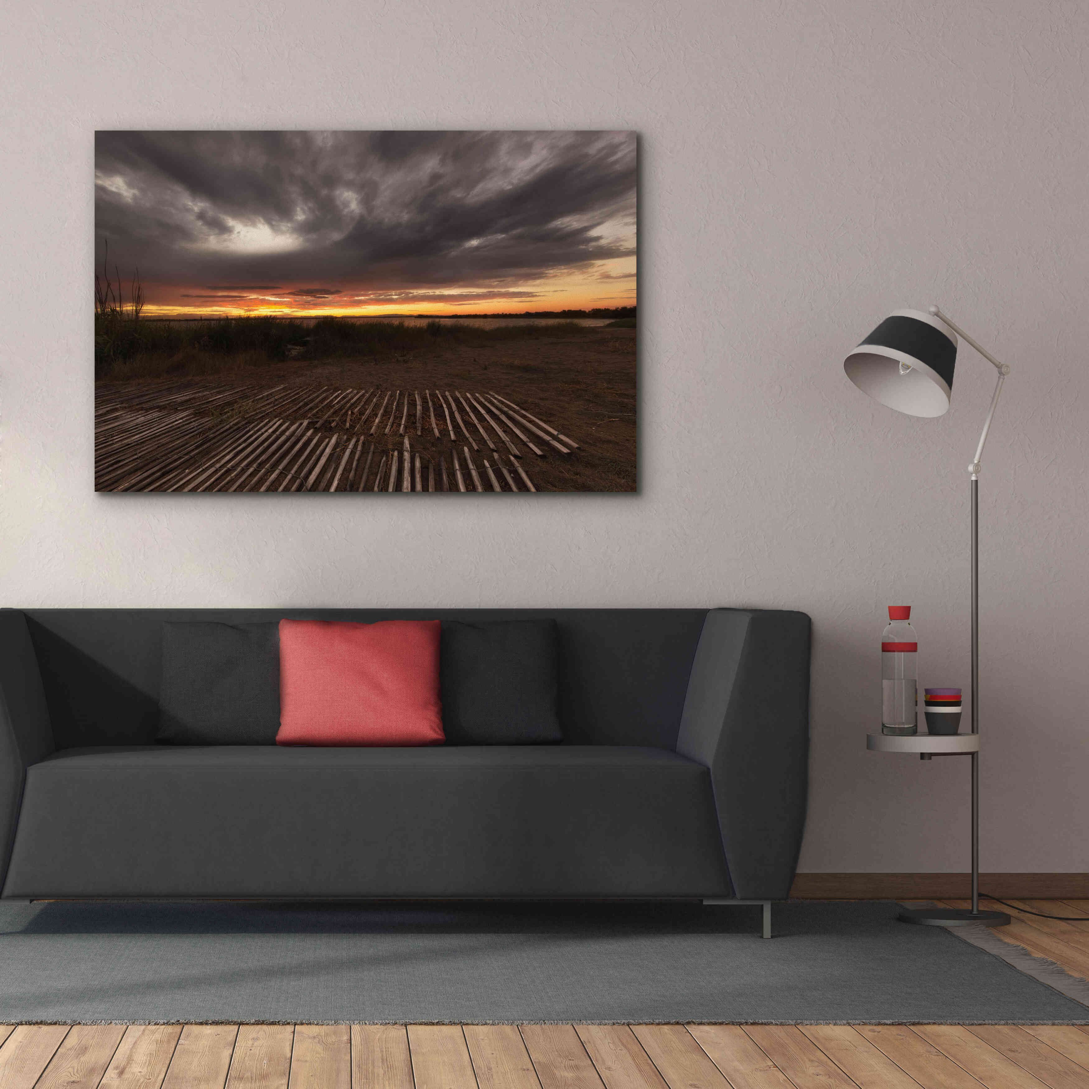 'Stormy Sunset' by Sebastien Lory, Giclee Canvas Wall Art,60 x 40