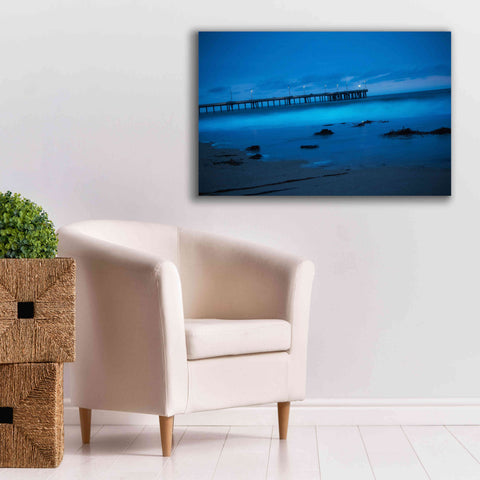 Image of 'Blue Hour Pier' by Sebastien Lory, Giclee Canvas Wall Art,40 x 26