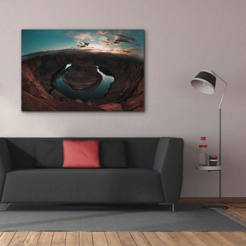 Image of 'Horseshoe Bend Sunset' by Sebastien Lory, Giclee Canvas Wall Art,60 x 40