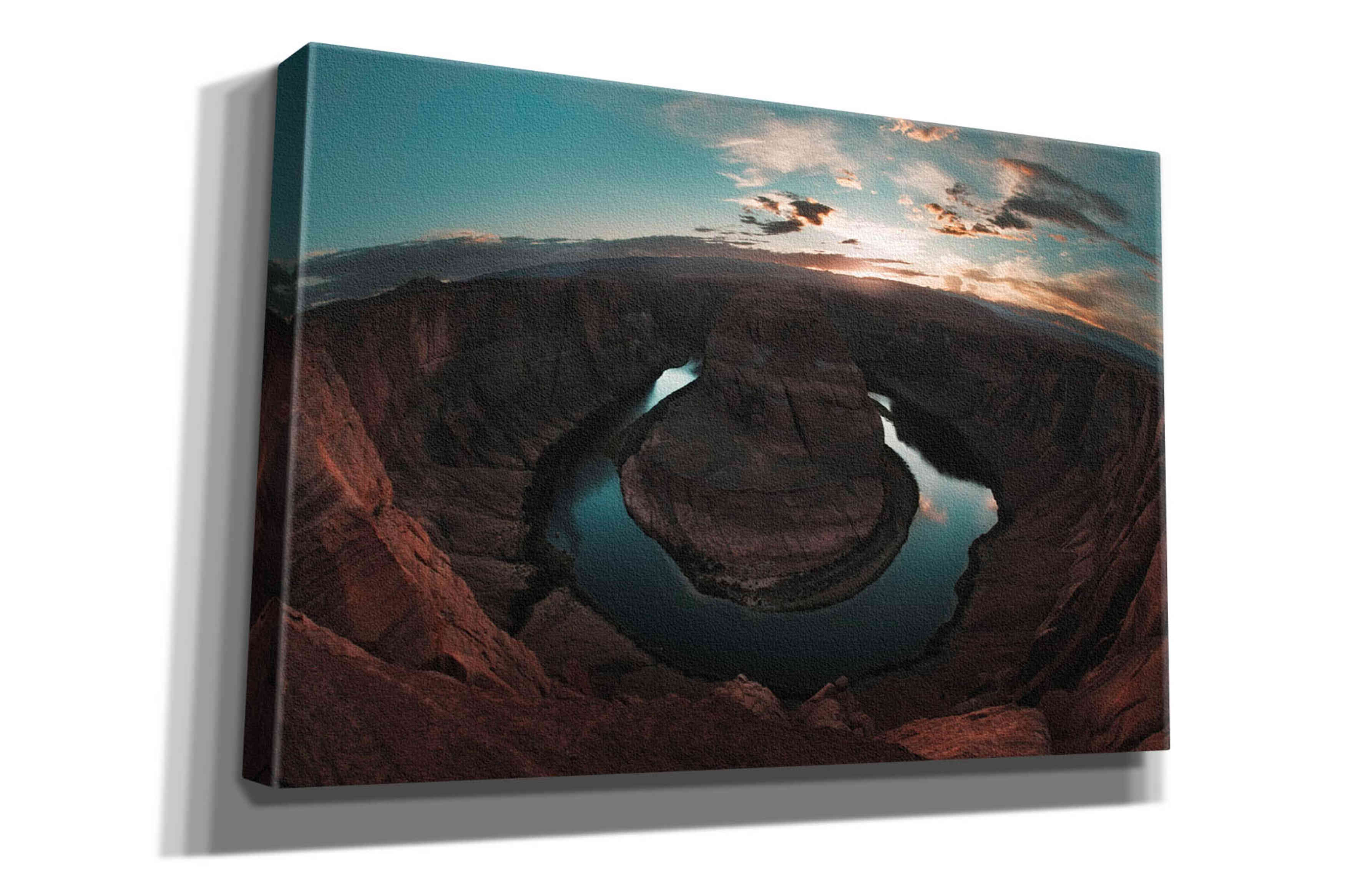 'Horseshoe Bend Sunset' by Sebastien Lory, Giclee Canvas Wall Art