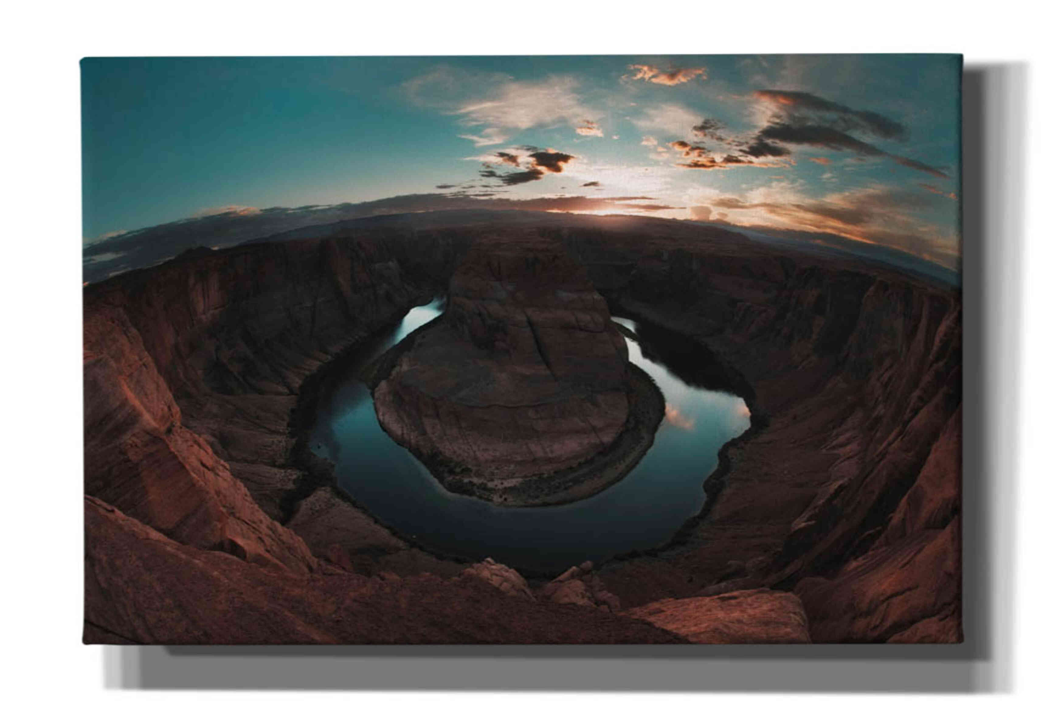 'Horseshoe Bend Sunset' by Sebastien Lory, Giclee Canvas Wall Art