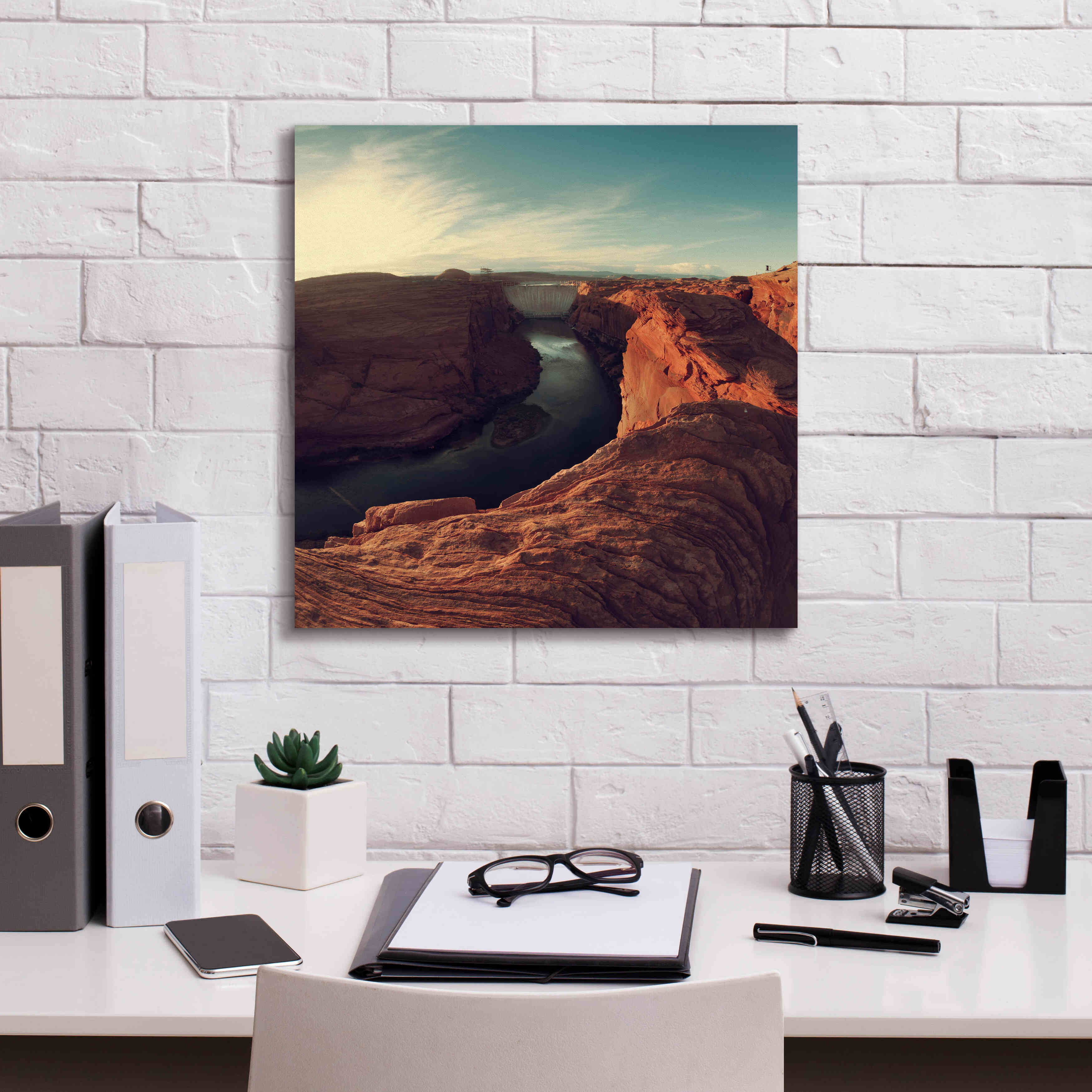 'Mistery Canyon II' by Sebastien Lory, Giclee Canvas Wall Art,18 x 18