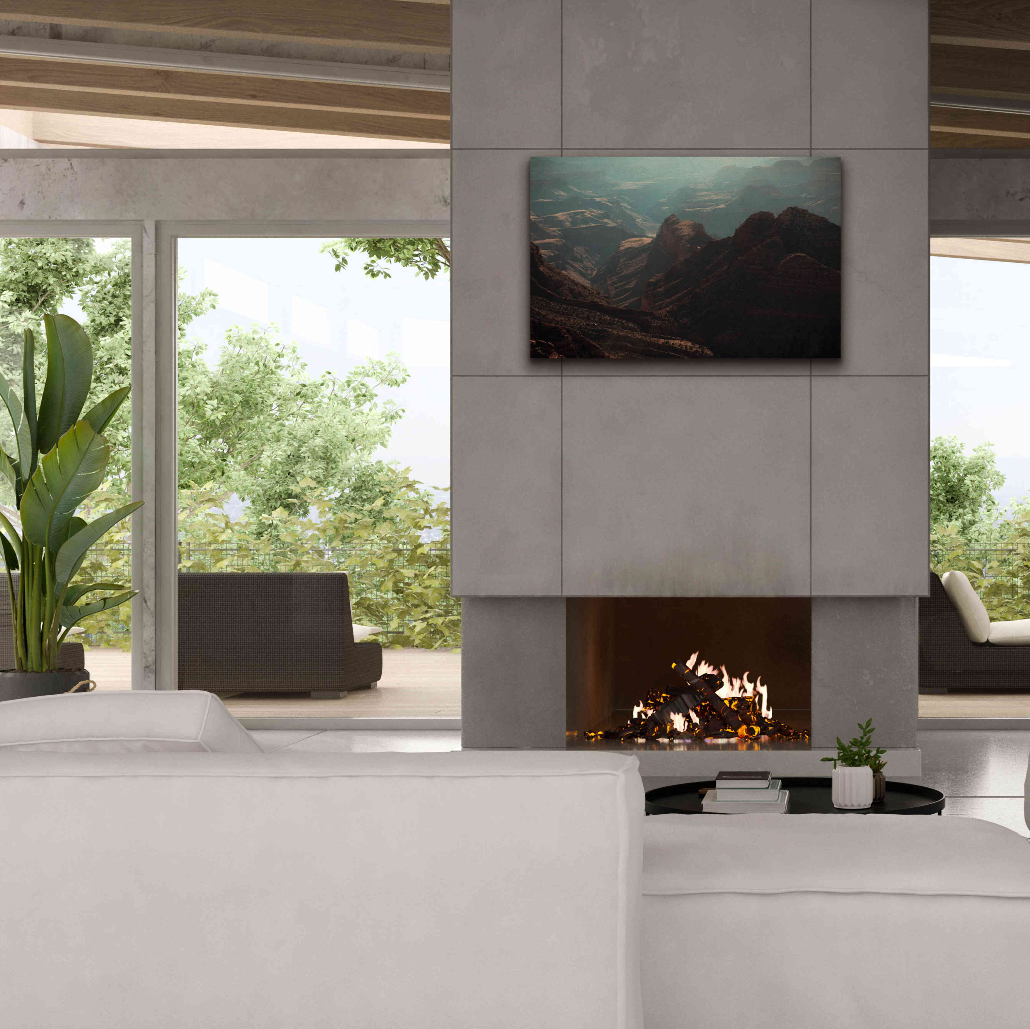 'Mountains' by Sebastien Lory, Giclee Canvas Wall Art,40 x 26