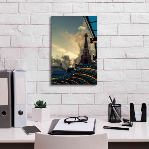 Image of 'Eiffel Vegas' by Sebastien Lory, Giclee Canvas Wall Art,12 x 18