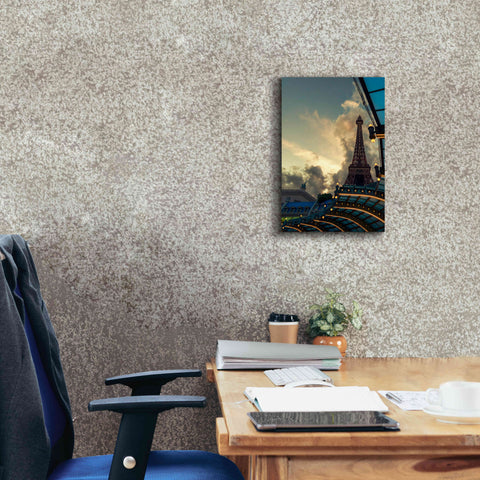 Image of 'Eiffel Vegas' by Sebastien Lory, Giclee Canvas Wall Art,12 x 18