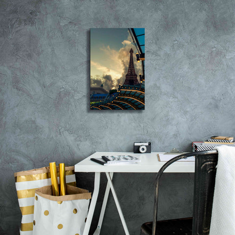 Image of 'Eiffel Vegas' by Sebastien Lory, Giclee Canvas Wall Art,12 x 18