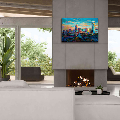 Image of 'The Queen City Charlotte North Carolina' by Jace D McTier, Giclee Canvas Wall Art,40 x 26