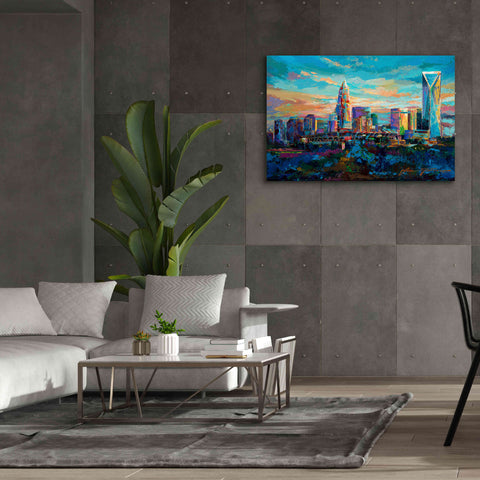 Image of 'The Queen City Charlotte North Carolina' by Jace D McTier, Giclee Canvas Wall Art,60 x 40