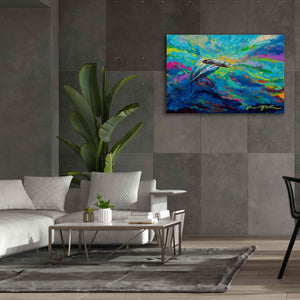 'After Dinner Swim Hammer Head Shark' by Jace D McTier, Giclee Canvas Wall Art,60 x 40
