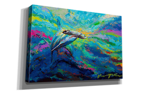 Image of 'After Dinner Swim Hammer Head Shark' by Jace D McTier, Giclee Canvas Wall Art