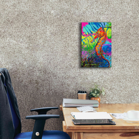 Image of 'Miniature Majesty of the Ocean Orange Caribbe' by Jace D McTier, Giclee Canvas Wall Art,12 x 18