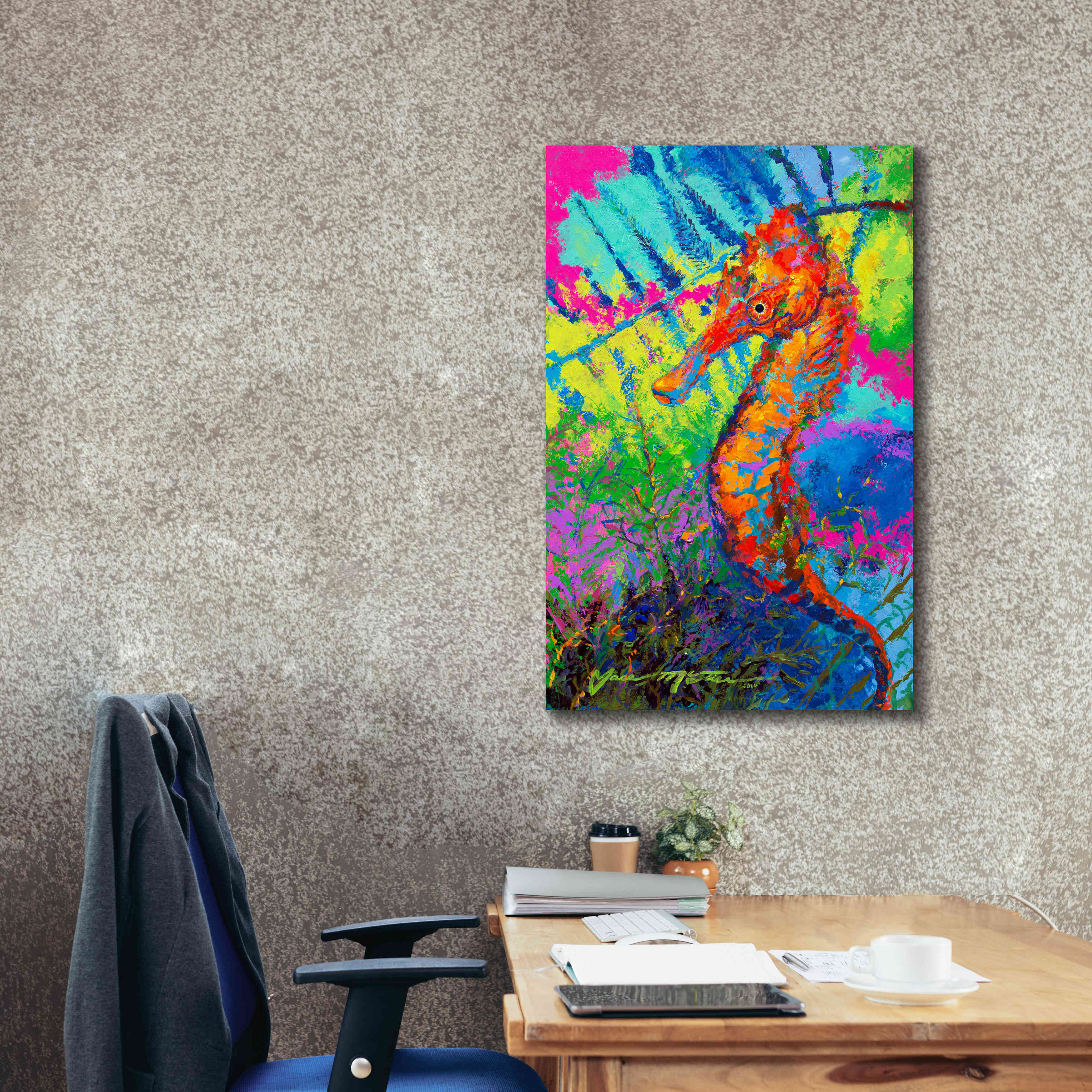 'Miniature Majesty of the Ocean Orange Caribbe' by Jace D McTier, Giclee Canvas Wall Art,26 x 40