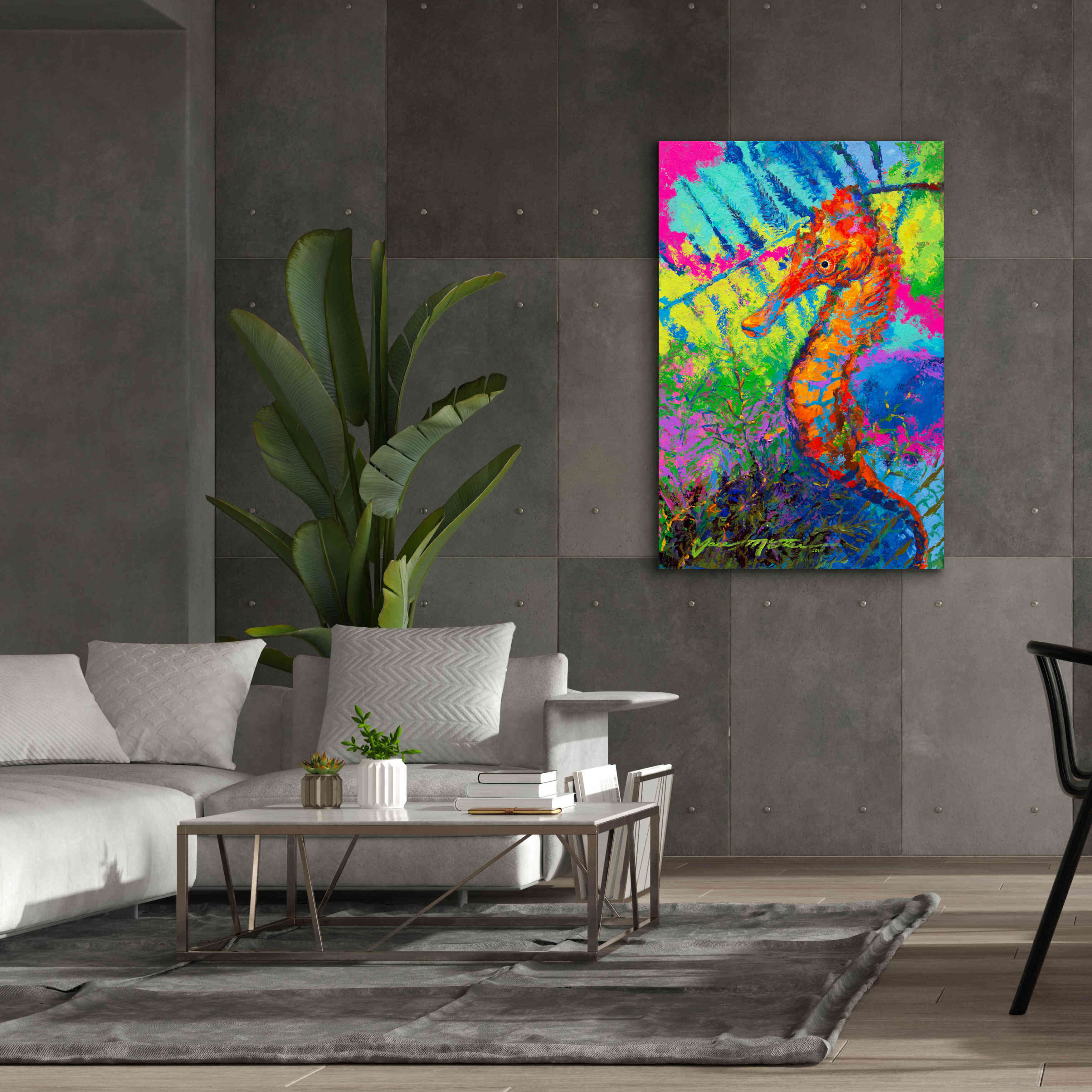 'Miniature Majesty of the Ocean Orange Caribbe' by Jace D McTier, Giclee Canvas Wall Art,40 x 60