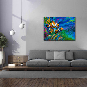 'The First Date Smiling Clownfish' by Jace D McTier, Giclee Canvas Wall Art,54 x 40