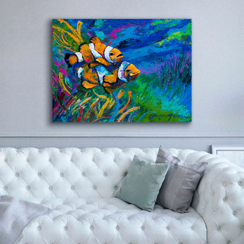 Image of 'The First Date Smiling Clownfish' by Jace D McTier, Giclee Canvas Wall Art,54 x 40