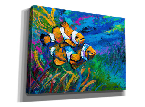 Image of 'The First Date Smiling Clownfish' by Jace D McTier, Giclee Canvas Wall Art