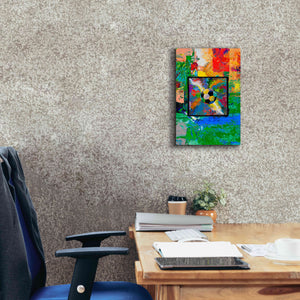 'Window into the Soccer Universe Red and Green' by Jace D McTier, Giclee Canvas Wall Art,12 x 18