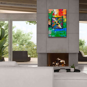 'Window into the Soccer Universe Red and Green' by Jace D McTier, Giclee Canvas Wall Art,26 x 40
