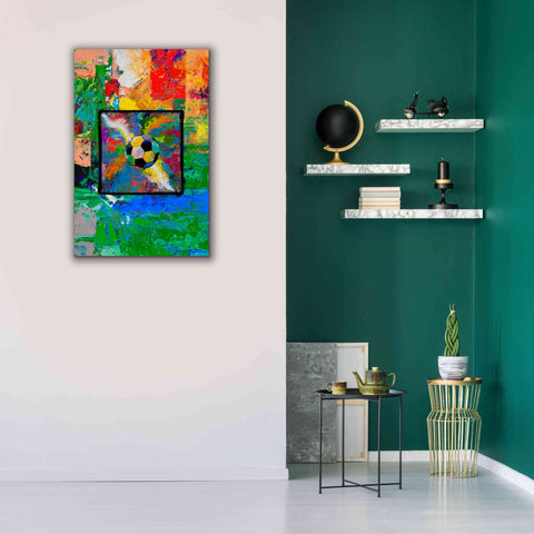 Image of 'Window into the Soccer Universe Red and Green' by Jace D McTier, Giclee Canvas Wall Art,26 x 40