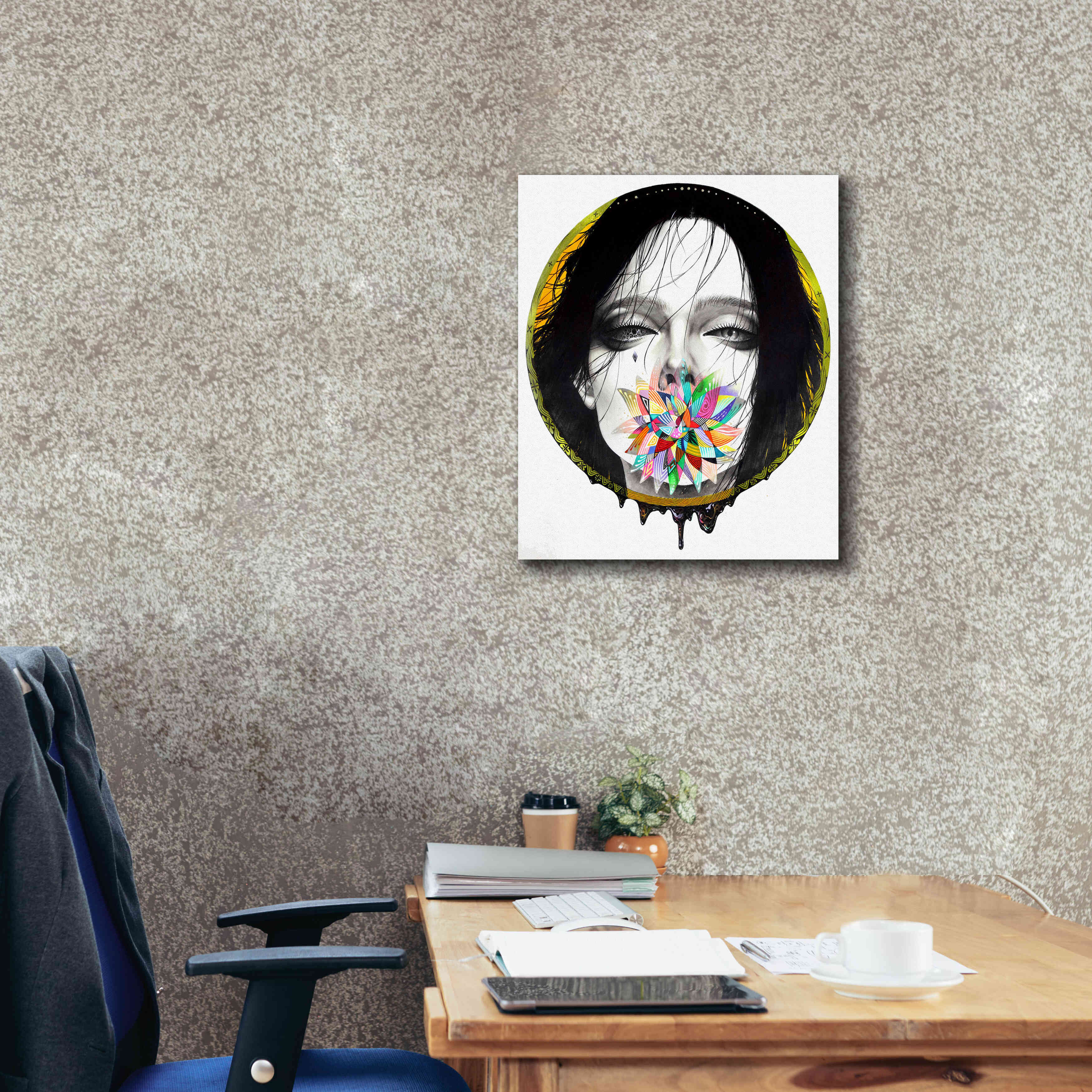 'Black Blossom' by MinJae, Giclee Canvas Wall Art,20 x 24