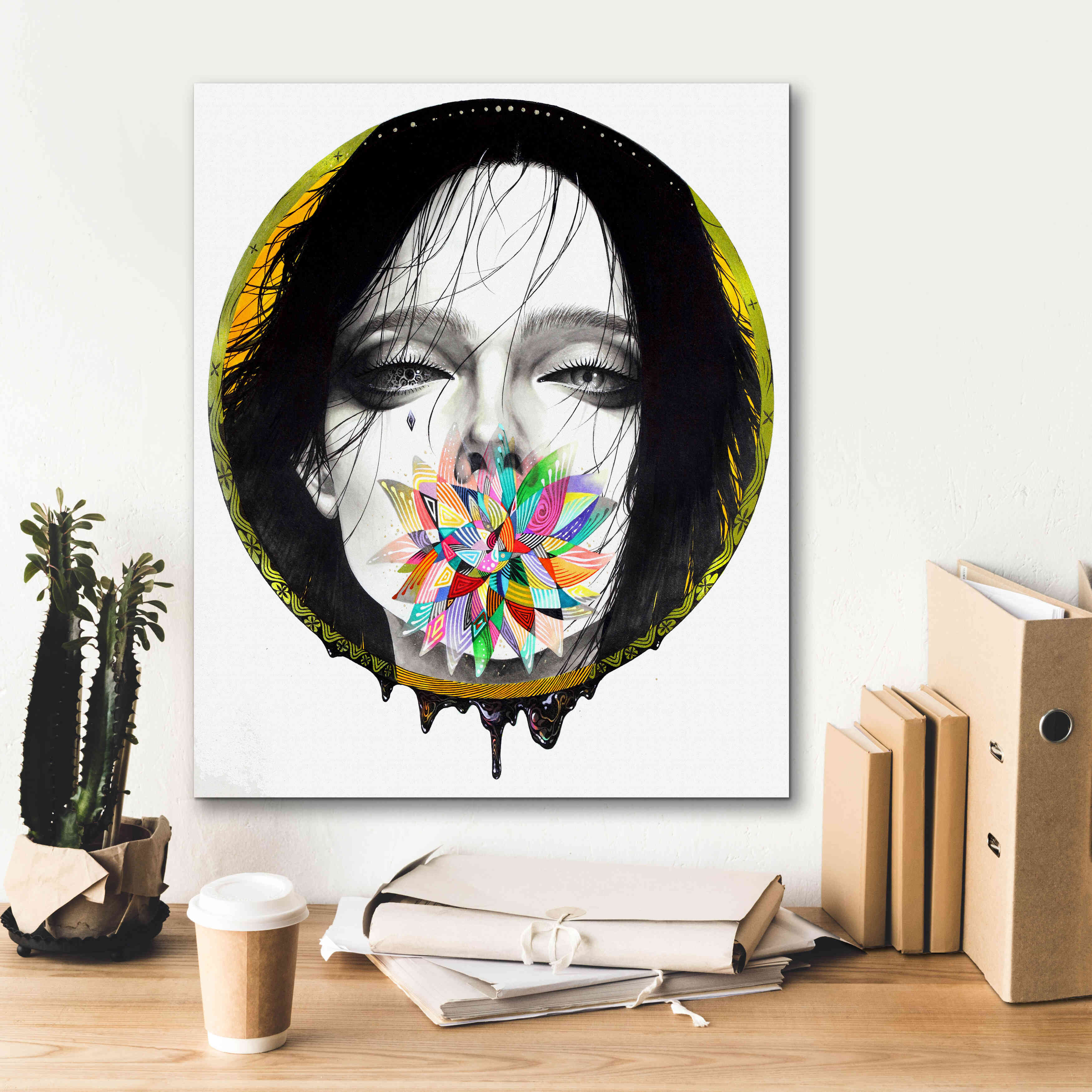'Black Blossom' by MinJae, Giclee Canvas Wall Art,20 x 24