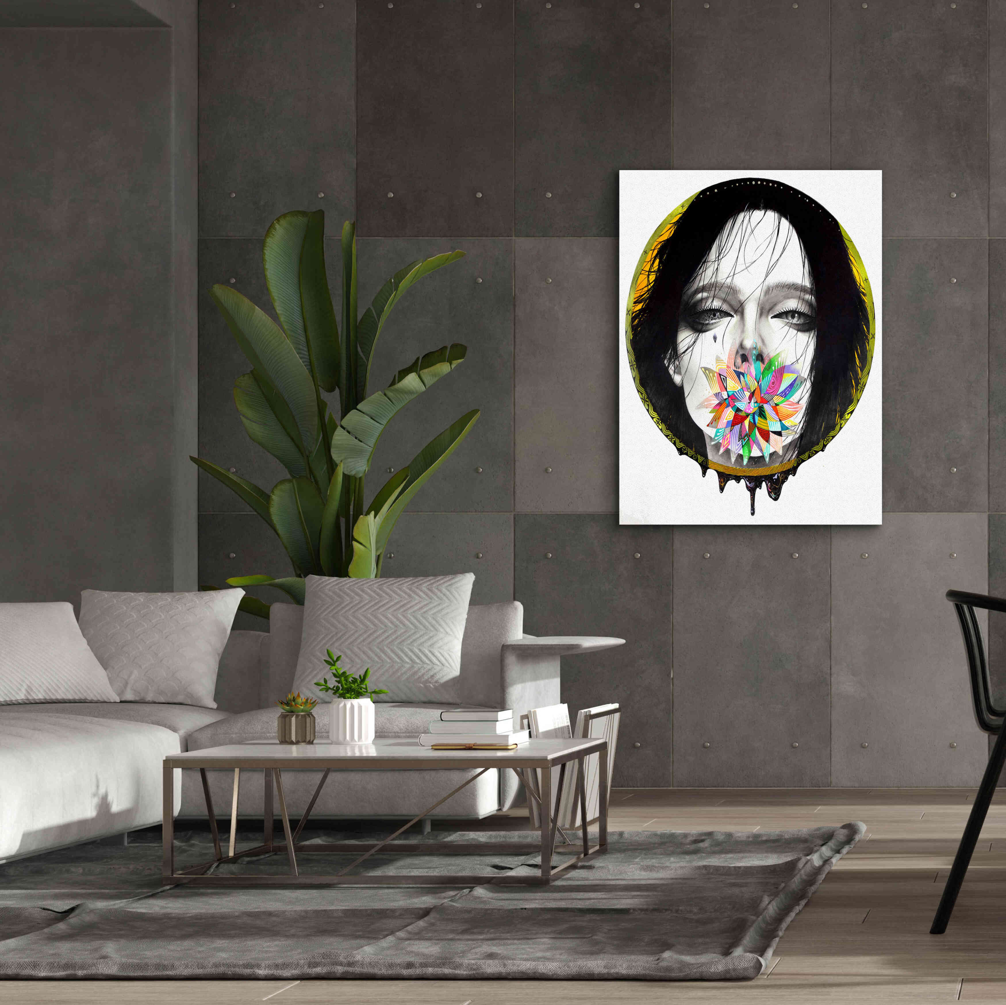 'Black Blossom' by MinJae, Giclee Canvas Wall Art,40 x 54