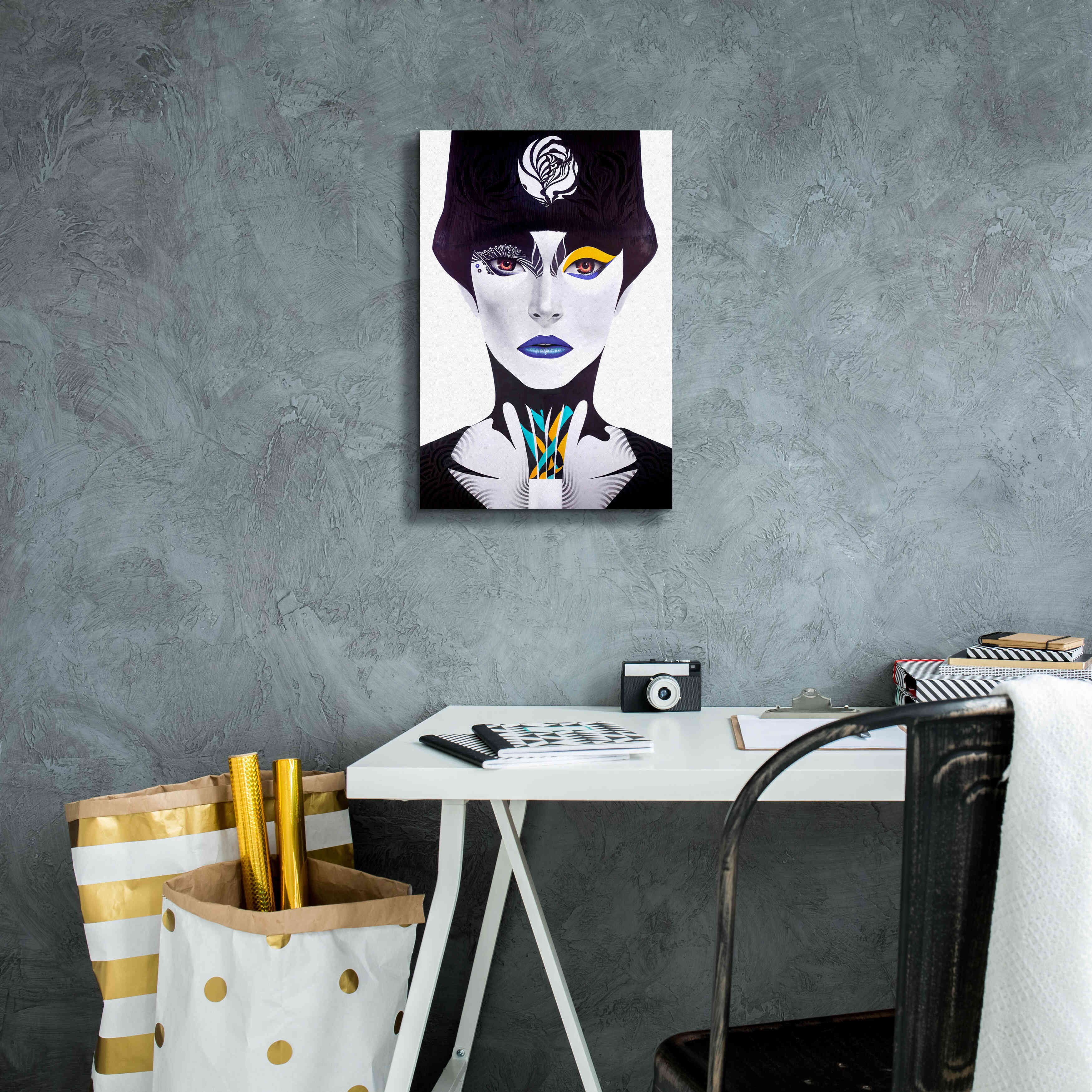 'Blue Lip' by MinJae, Giclee Canvas Wall Art,12 x 18
