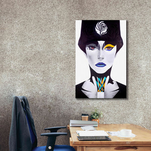 'Blue Lip' by MinJae, Giclee Canvas Wall Art,26 x 40