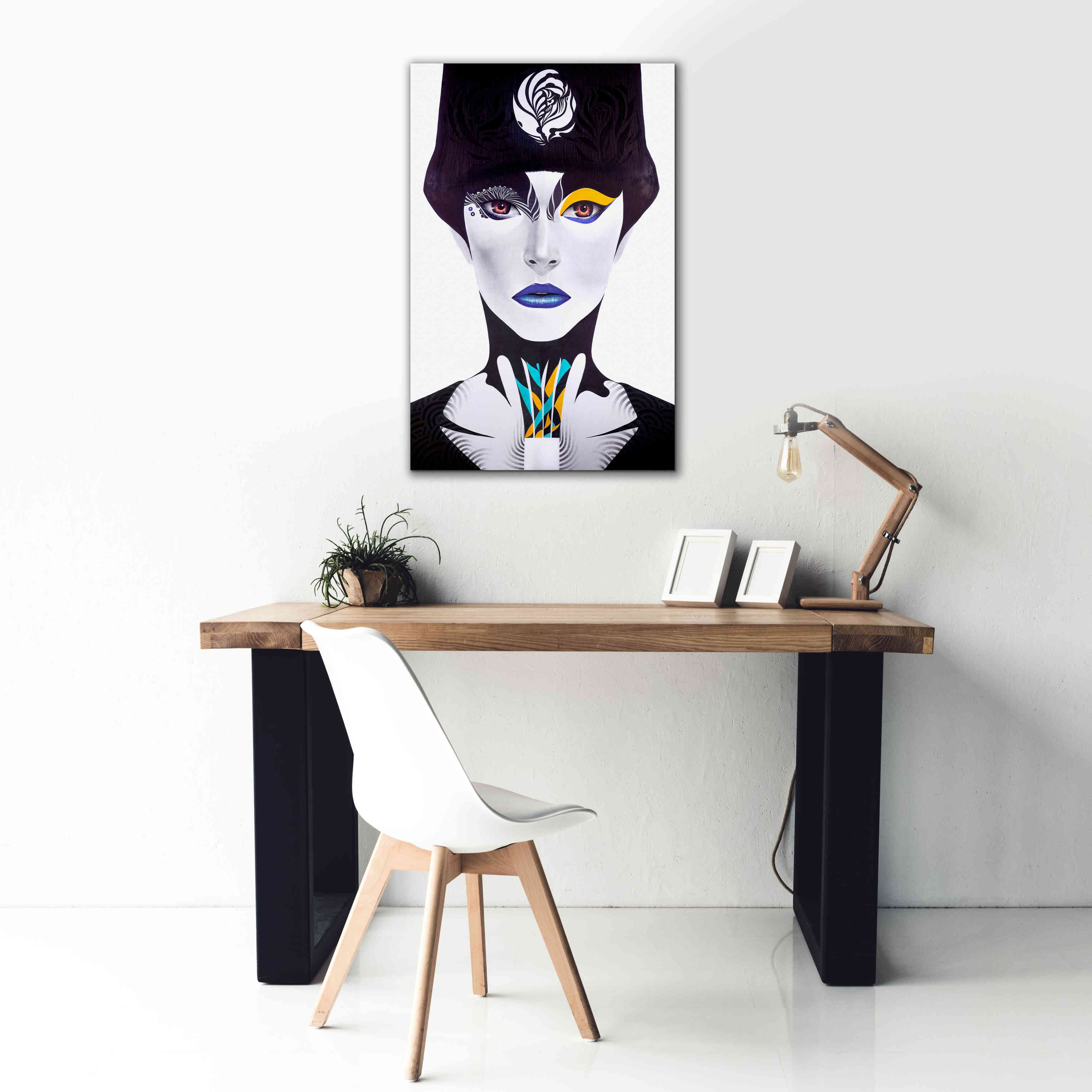 'Blue Lip' by MinJae, Giclee Canvas Wall Art,26 x 40