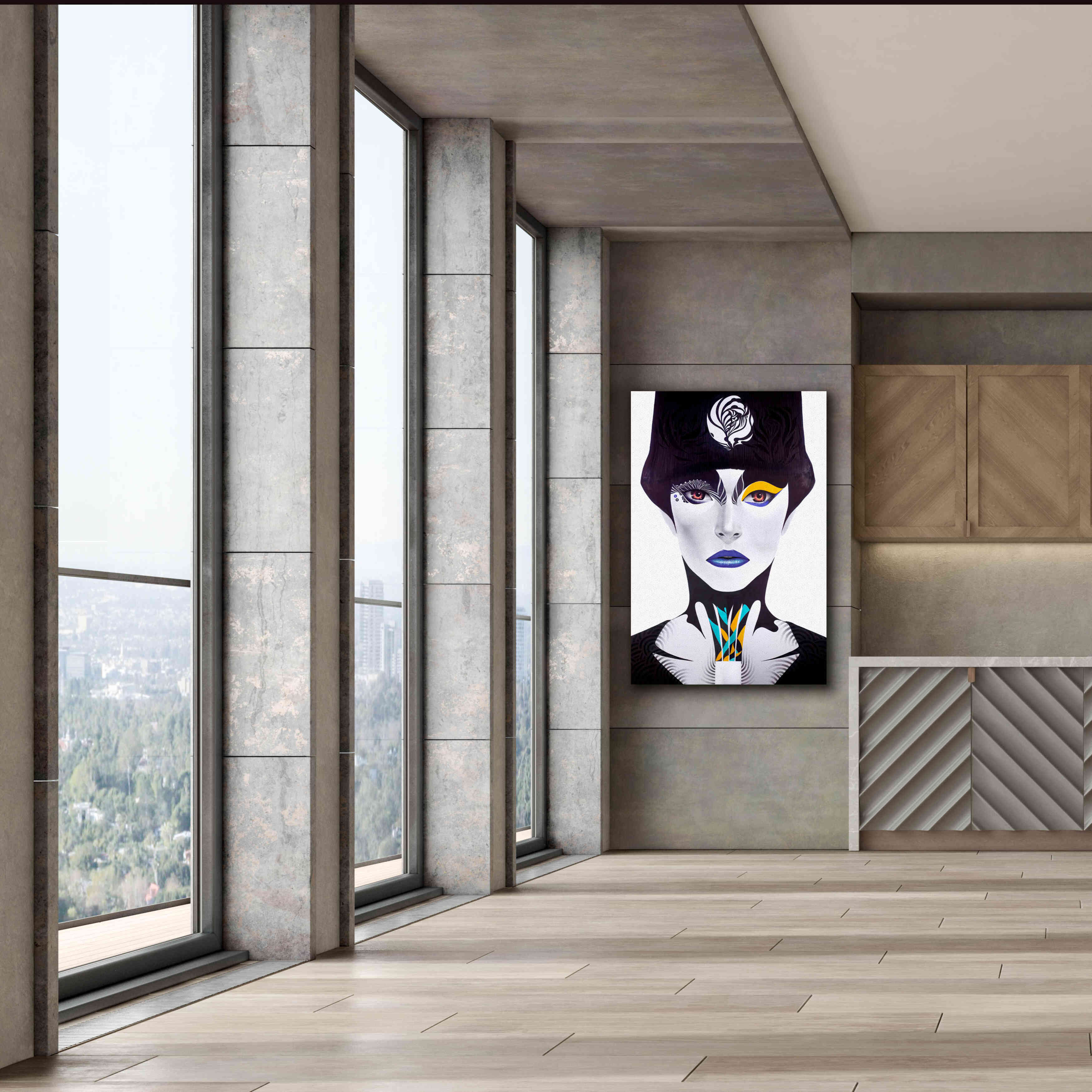 'Blue Lip' by MinJae, Giclee Canvas Wall Art,40 x 60