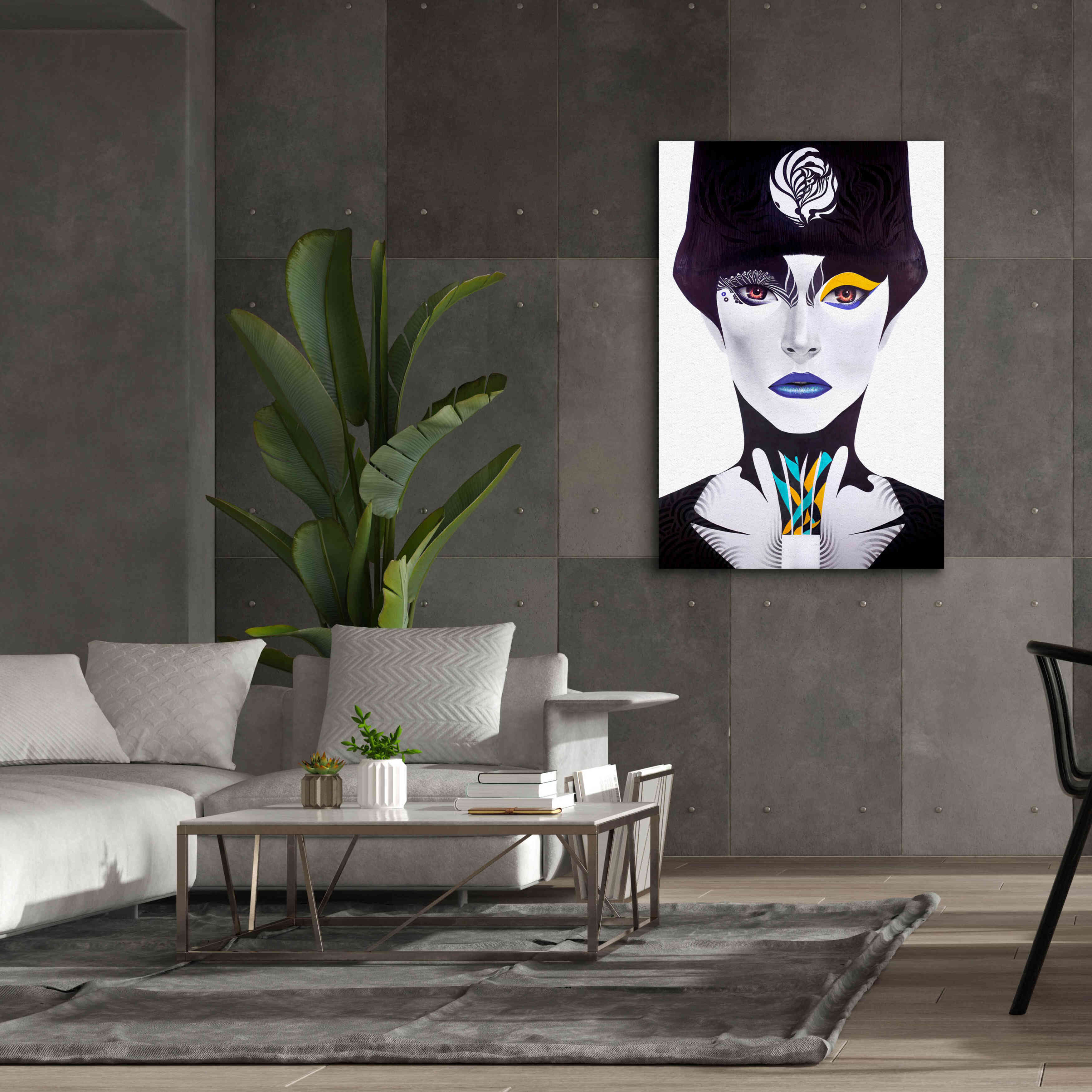 'Blue Lip' by MinJae, Giclee Canvas Wall Art,40 x 60