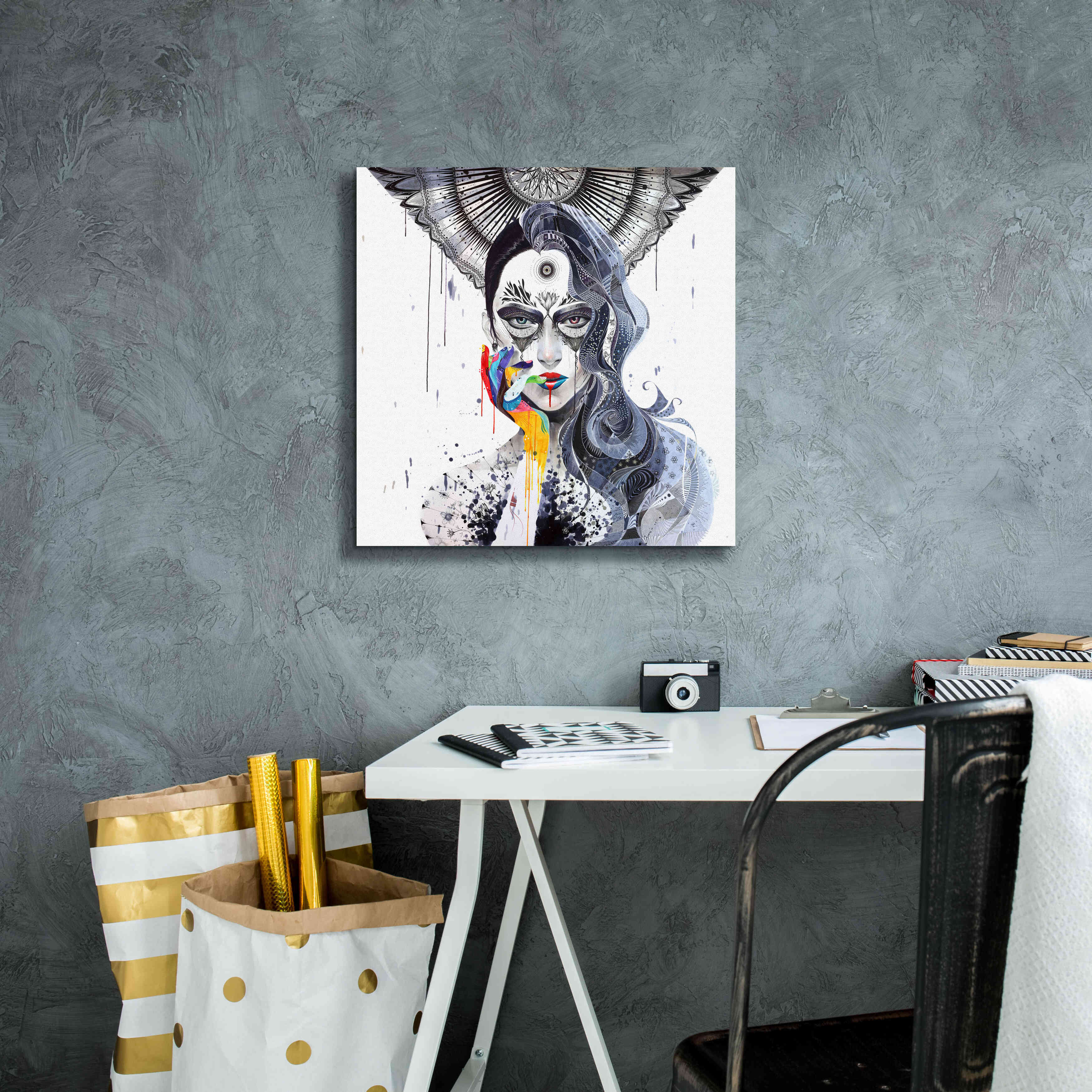 'Janus' by MinJae, Giclee Canvas Wall Art,18 x 18