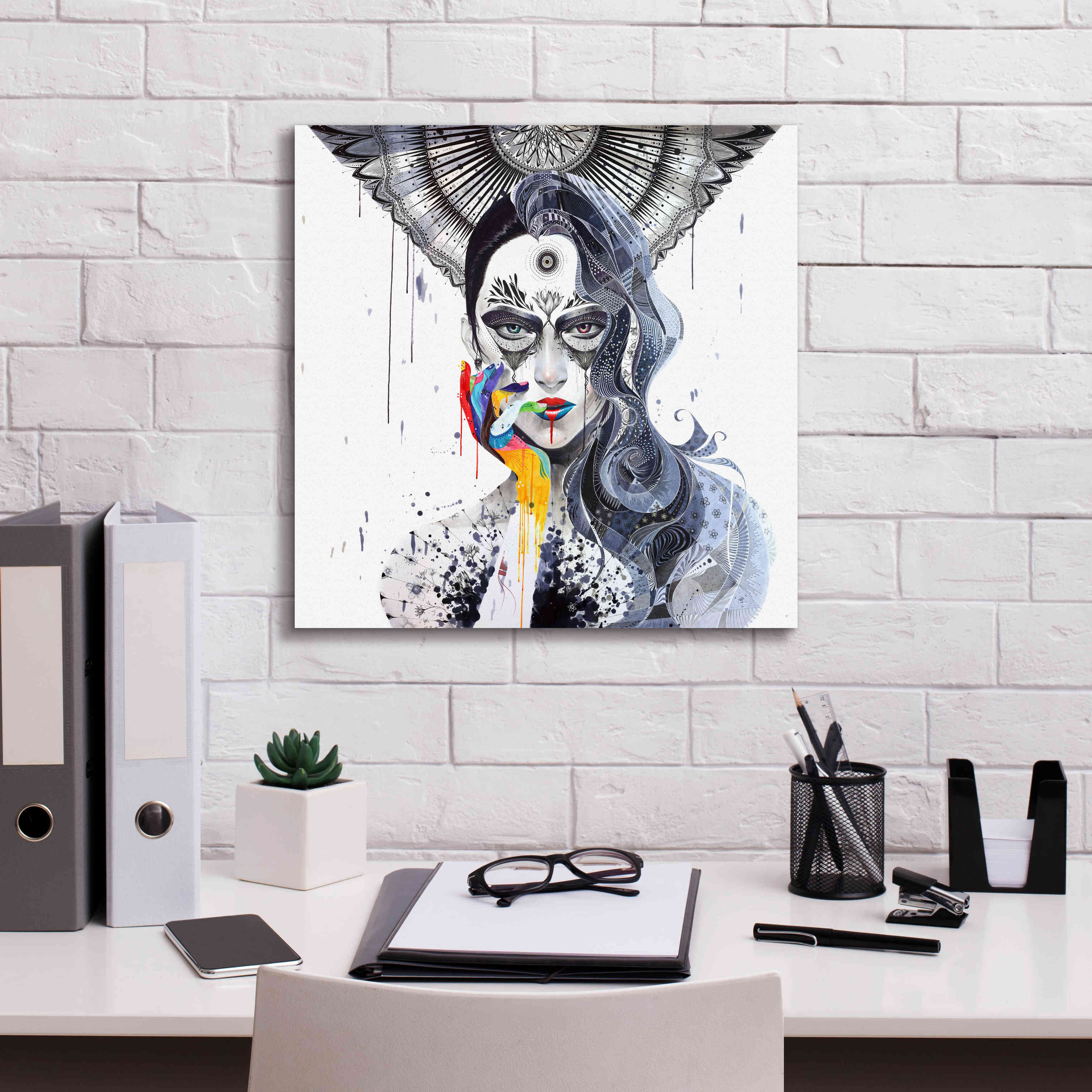 'Janus' by MinJae, Giclee Canvas Wall Art,18 x 18