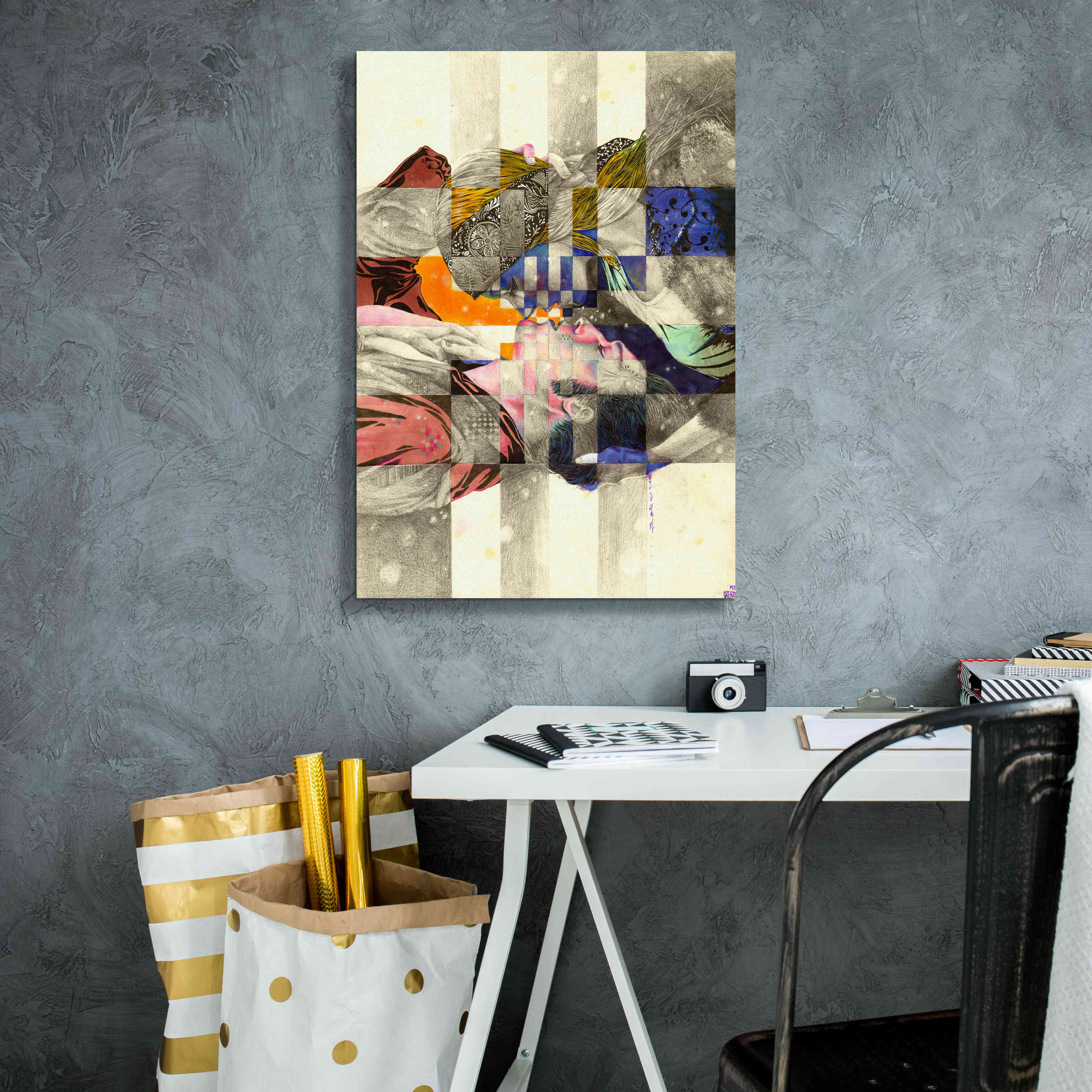 'Kiss ll' by MinJae, Giclee Canvas Wall Art,18 x 26
